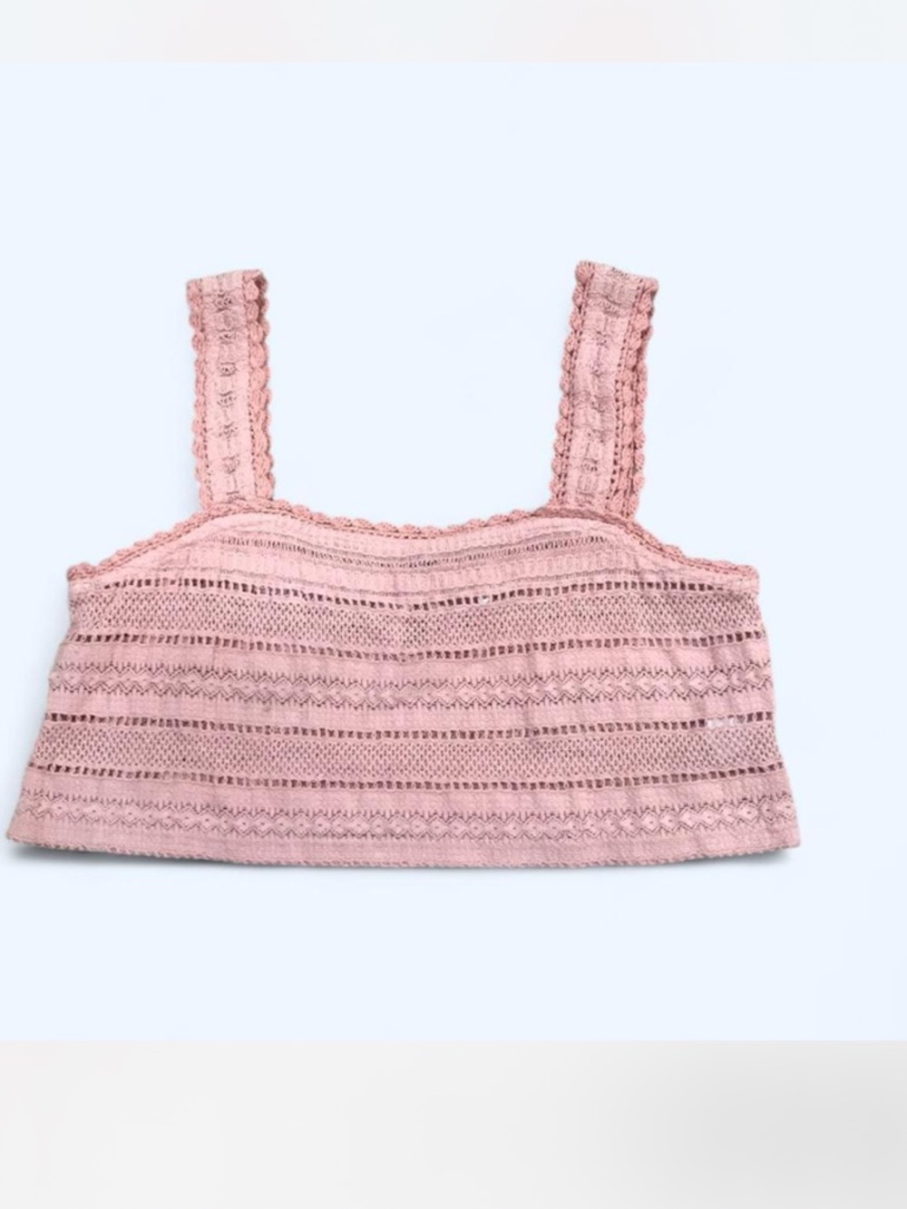 aerie Crochet Tank Color: Blush Pink. Size:XL